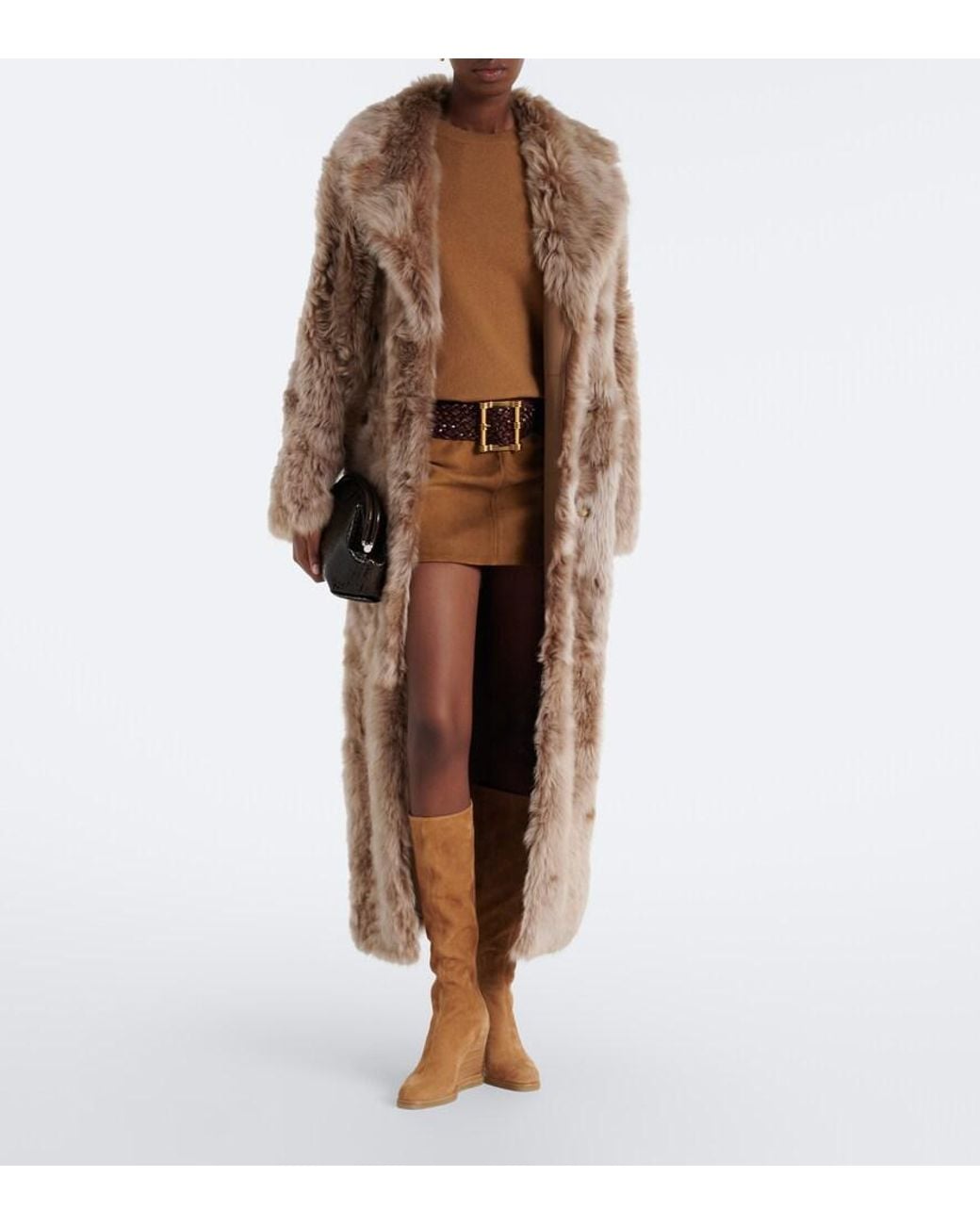 Aquazzura Brown Saint Honore Suede Knee-High Boots