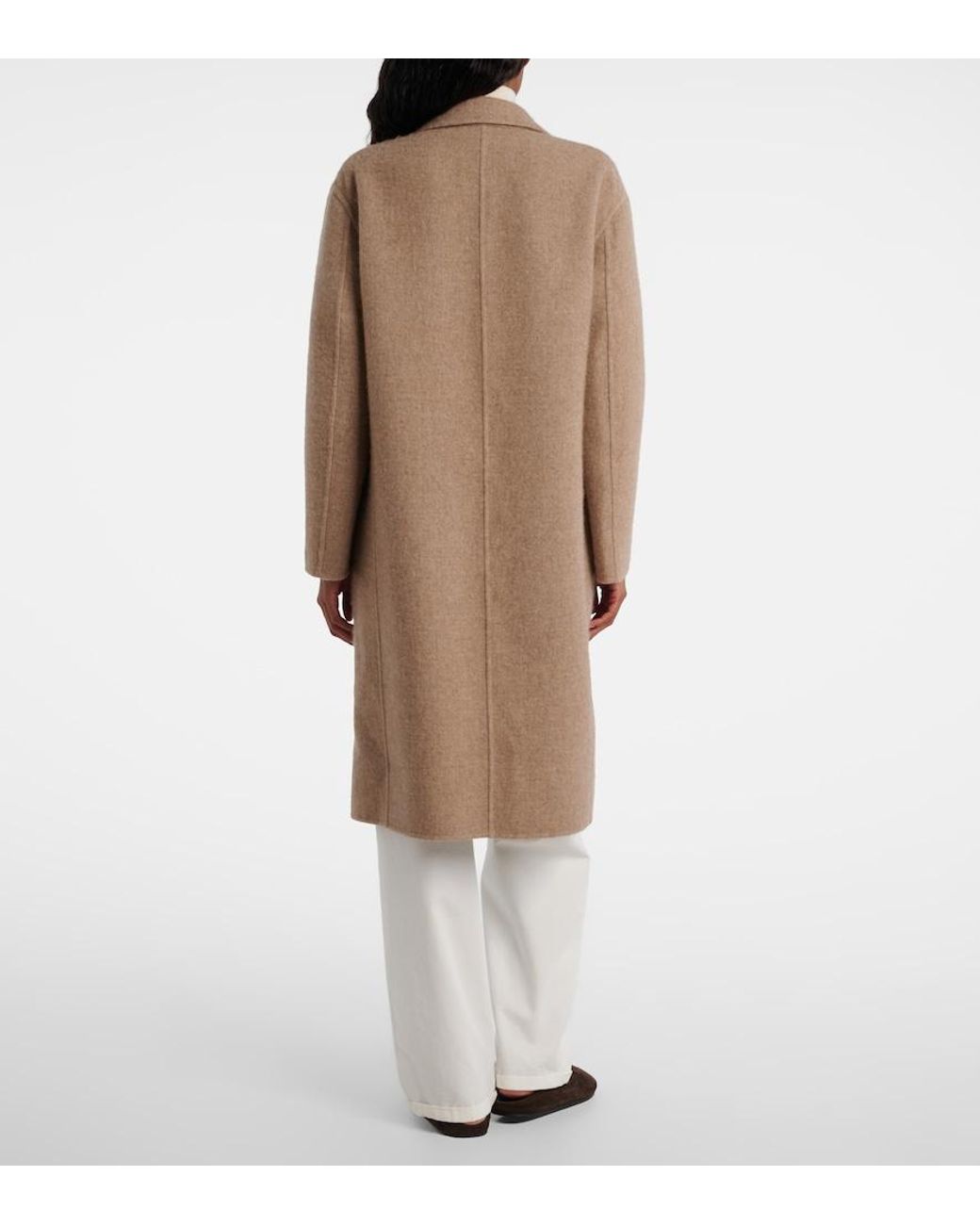 The Row Natural Fedra Cashmere And Cotton Coat