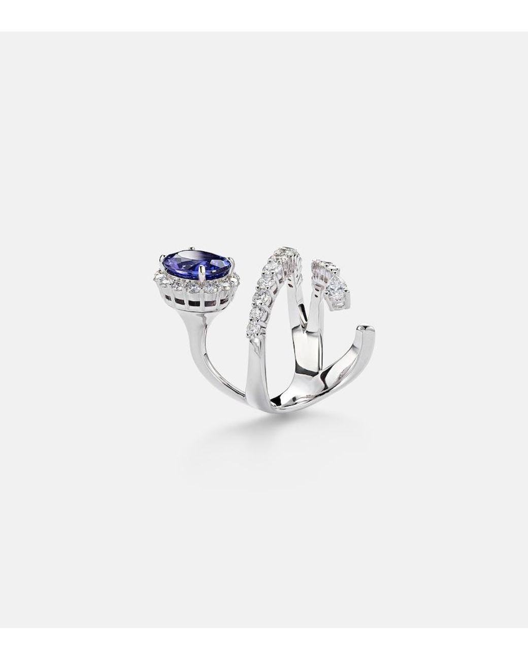 YEPREM Blue Reign Supreme 18Kt Ring With Tanzanite And Diamonds