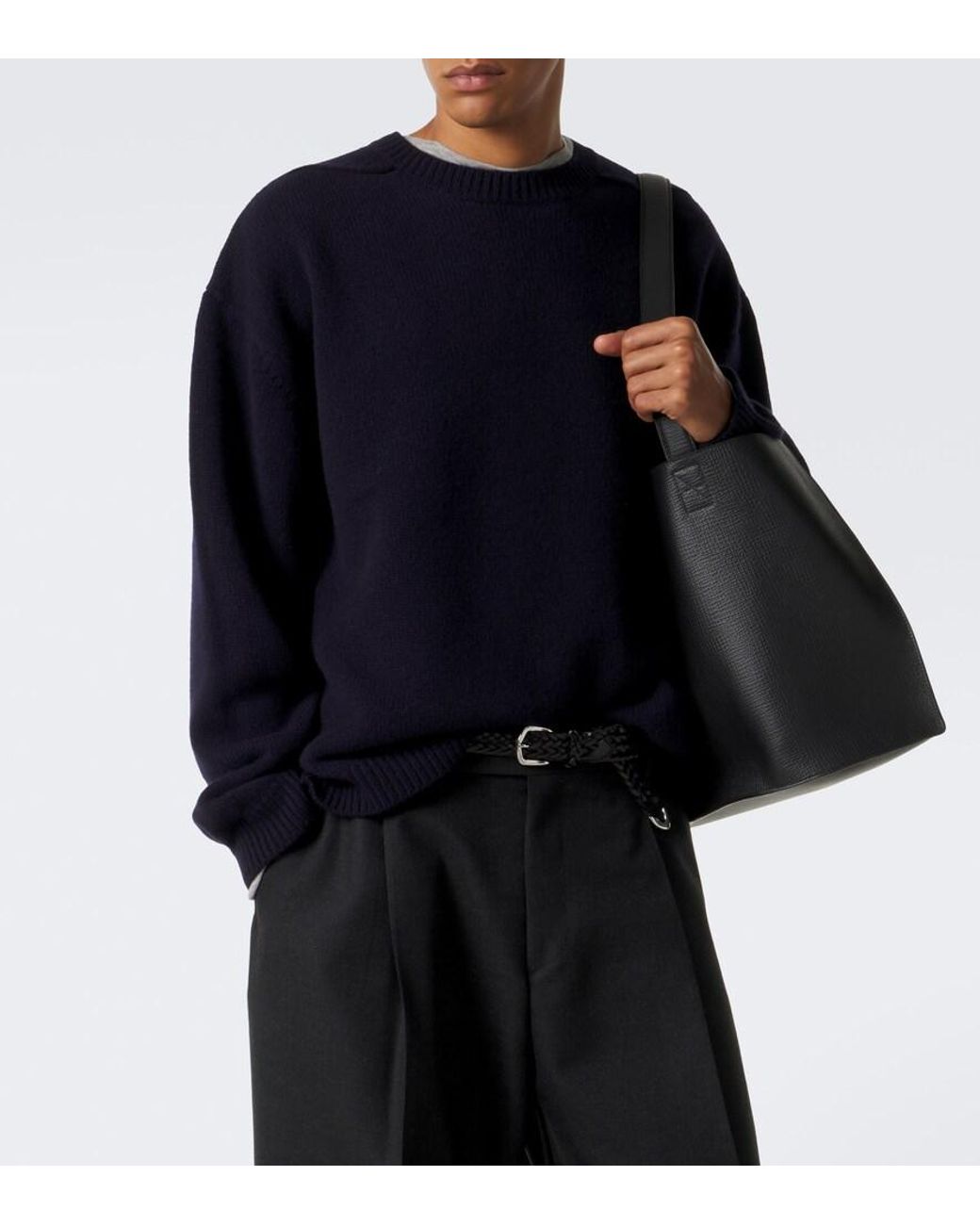 Studio Nicholson Blue Hemyl Oversized Wool Sweater for men