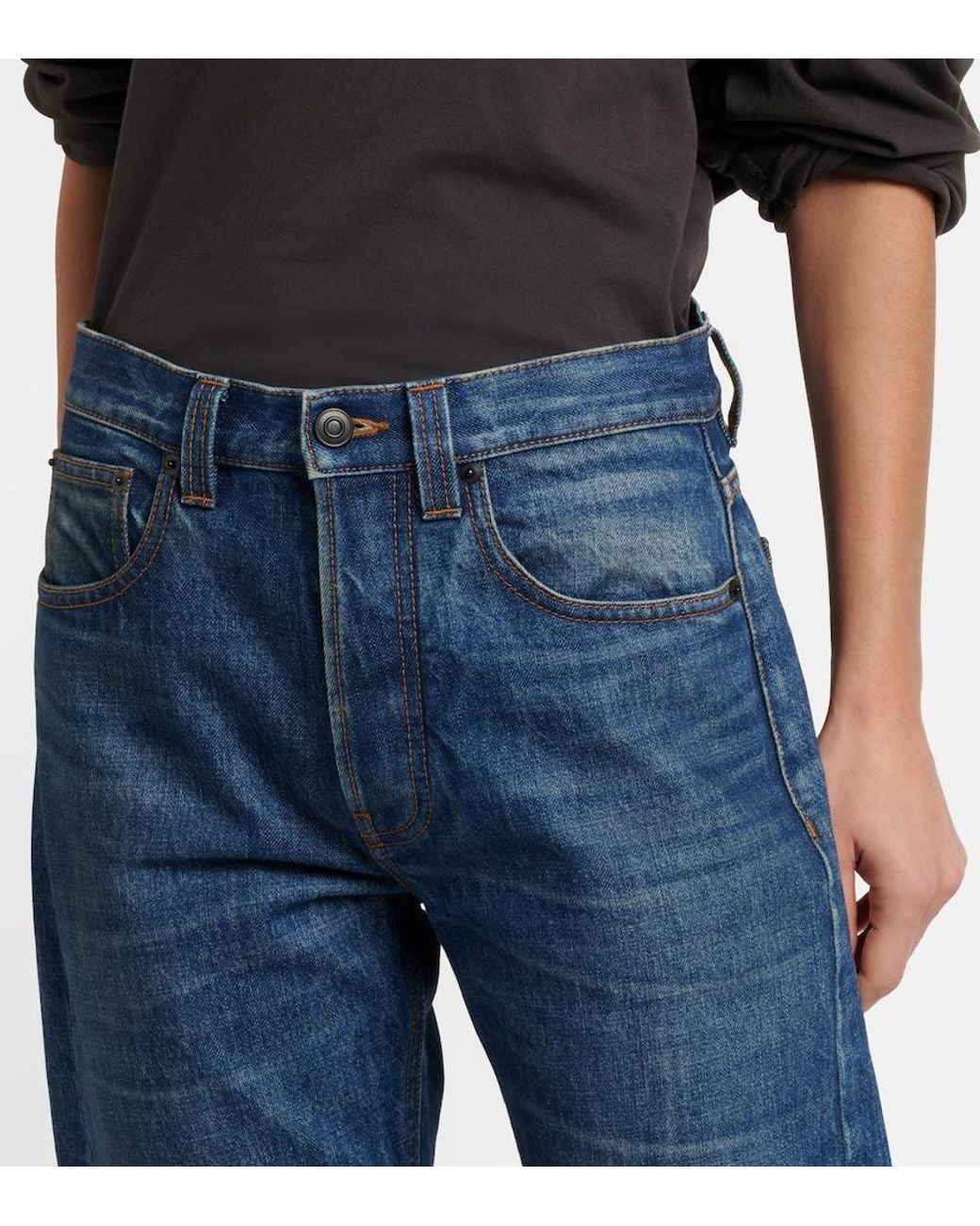The Row Blue Daciana Straight Jeans