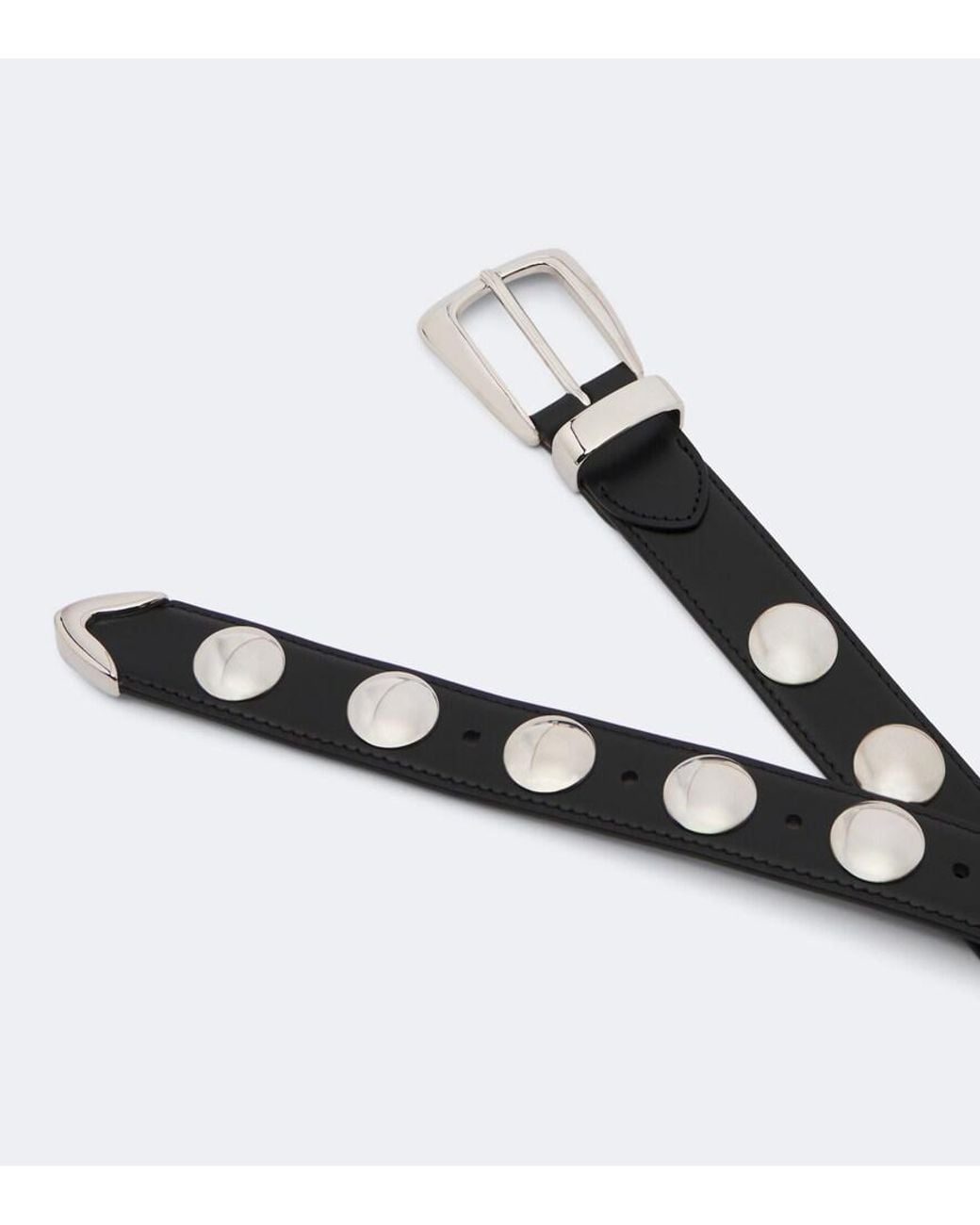 Khaite Black Benny Studded Leather Belt