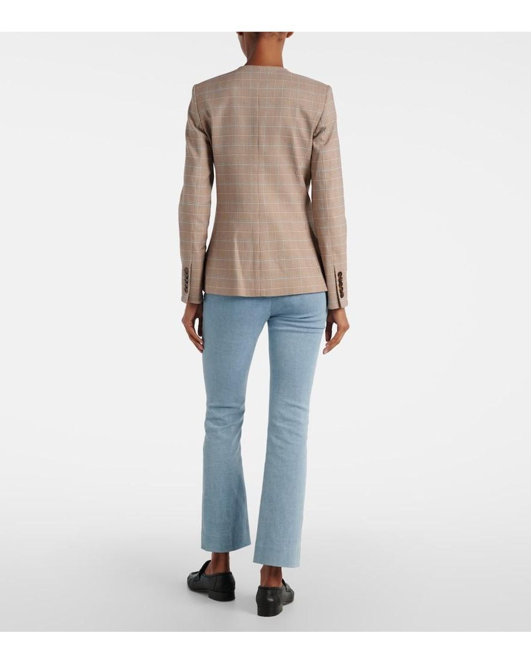 Veronica Beard Natural Orrin Plaid Blazer
