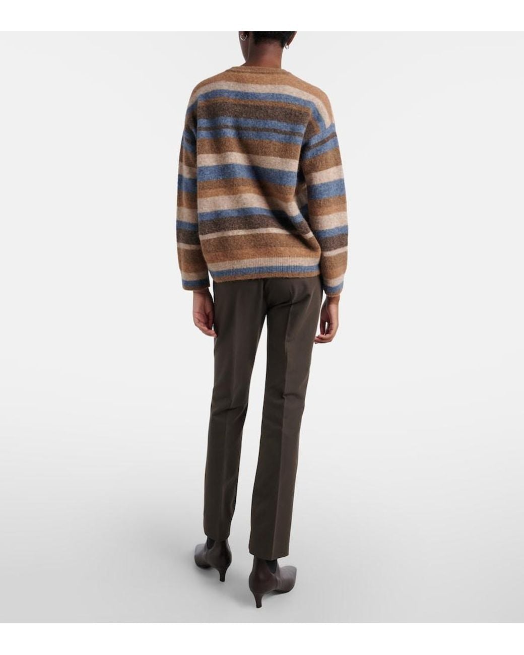 Max Mara Gray Fatina Cropped Straight Pants