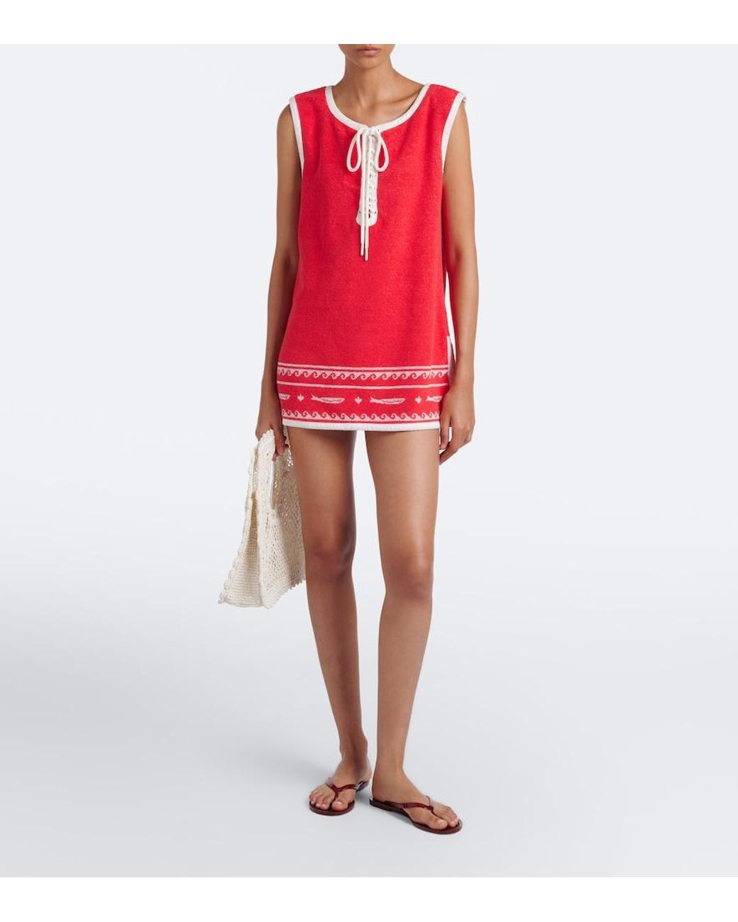 Posse Red Cody Cotton Terry Minidress