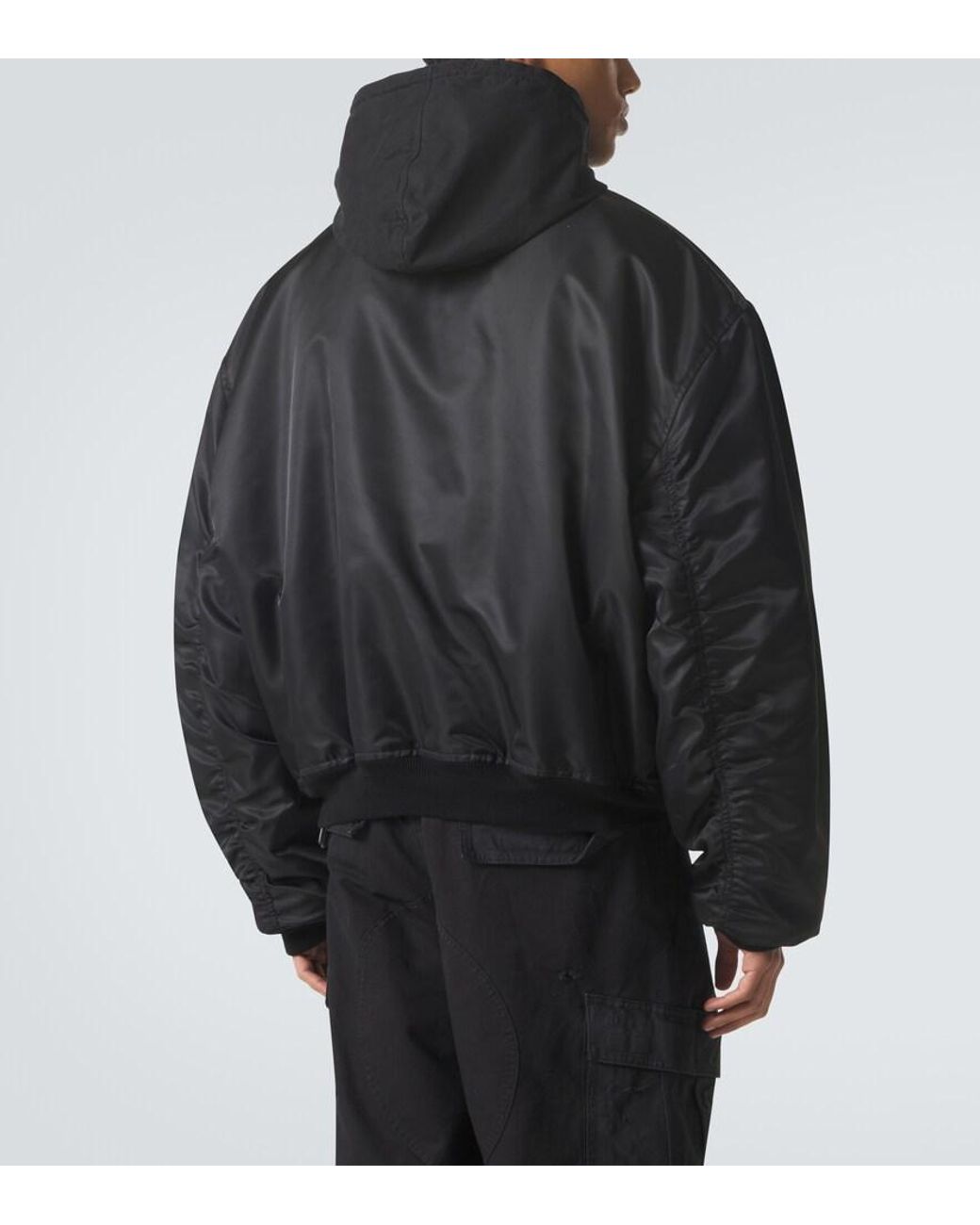 Balenciaga Black Hooded Jacket for men