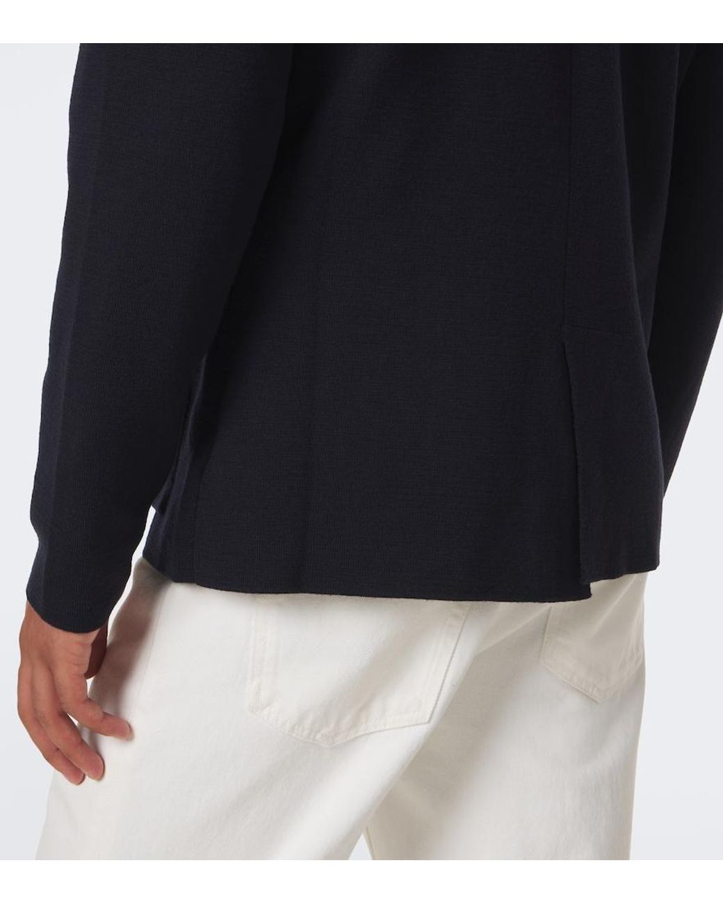 Slowear Blue Virgin Wool Cardigan for men