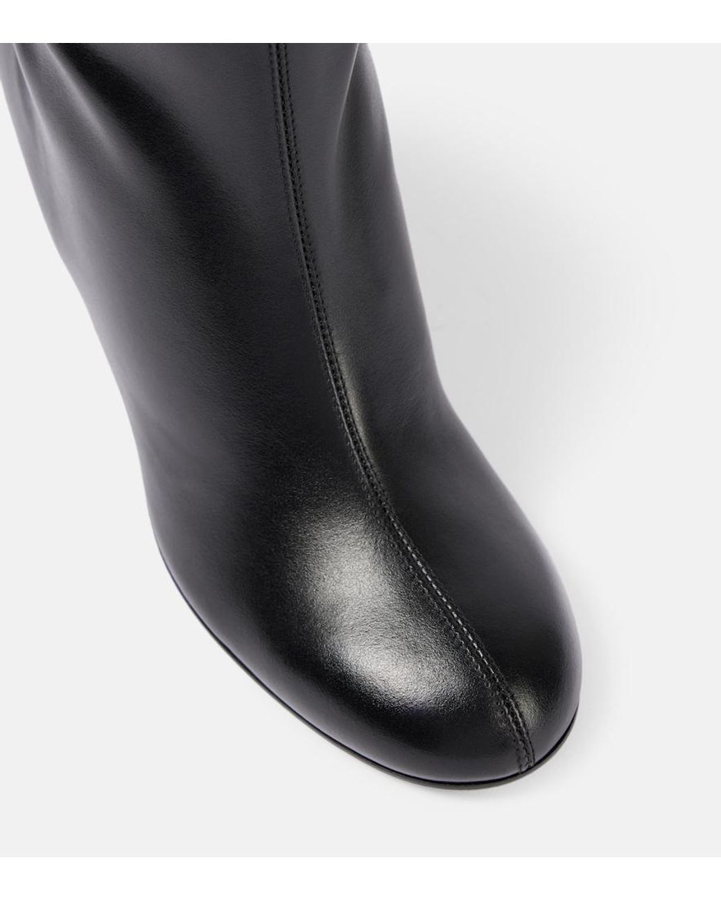 Co. Black Kniehohe Stiefel Aus Leder