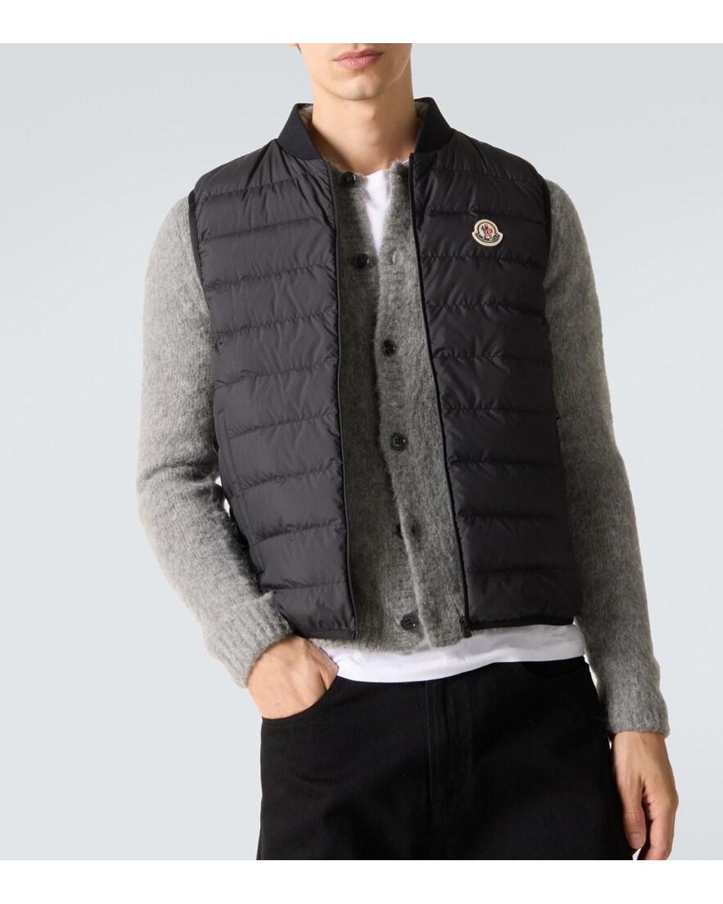 Moncler Black Verney Down-Paneled Jacket for men