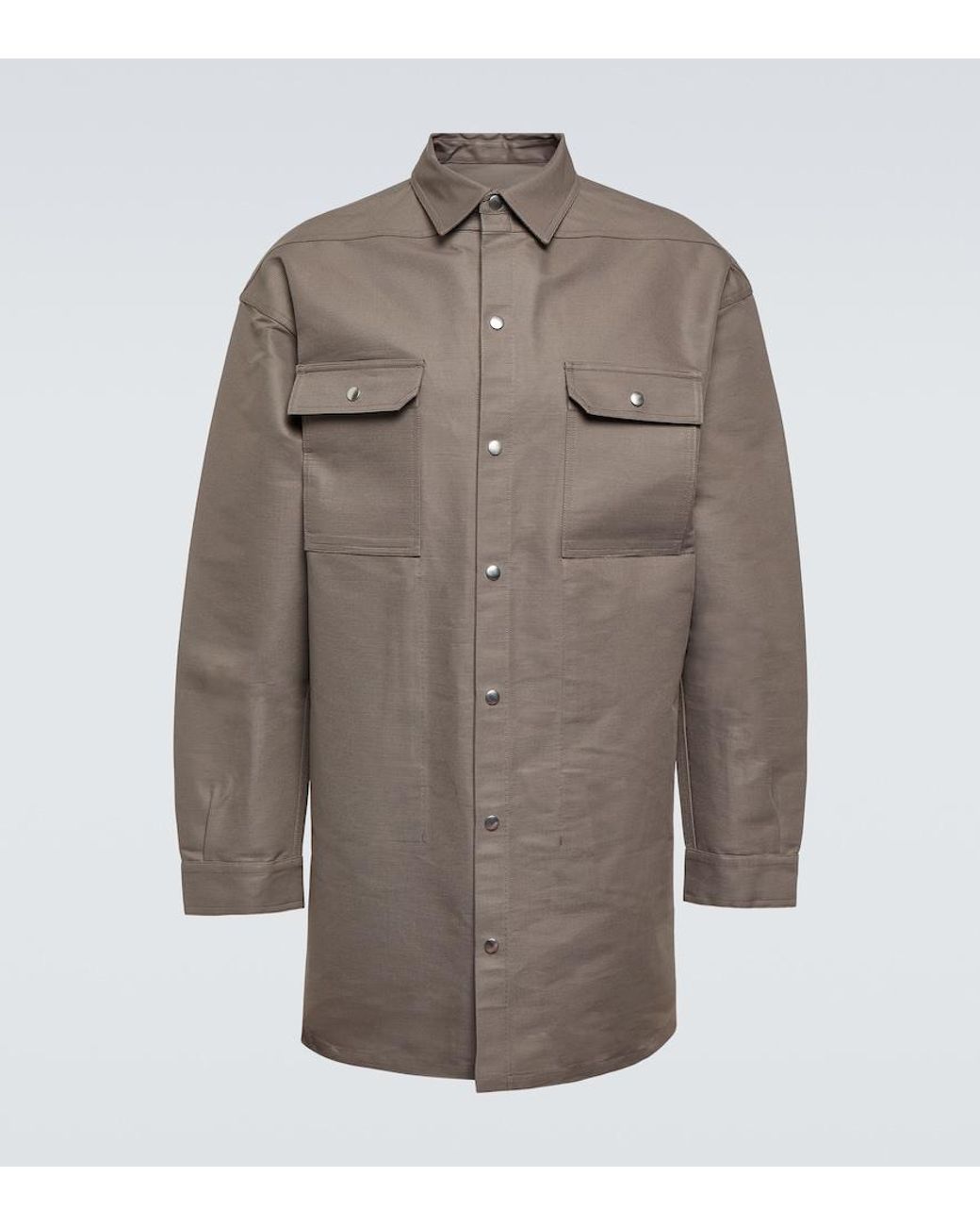 Rick Owens Brown Denim Overshirt for men