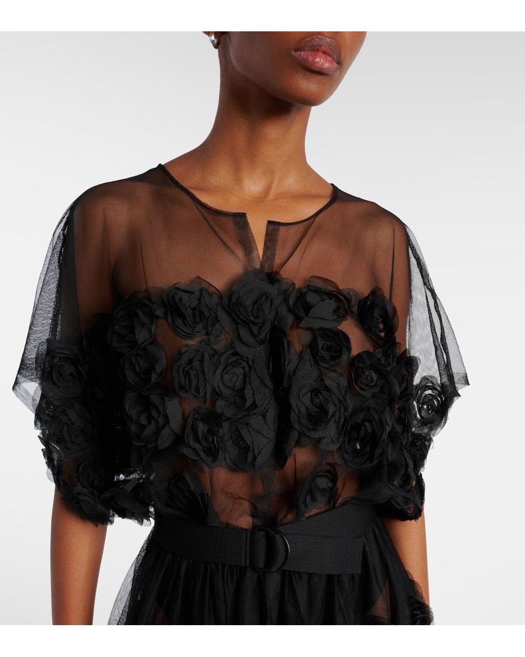 chinese dress ladies Norma Kamali Cayla Flared Gown in Black