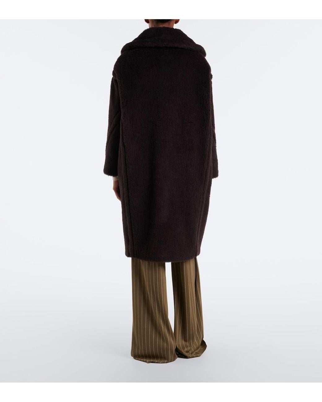 Max Mara Black Teddy Bear Icon Alpaca, Wool, And Silk Coat