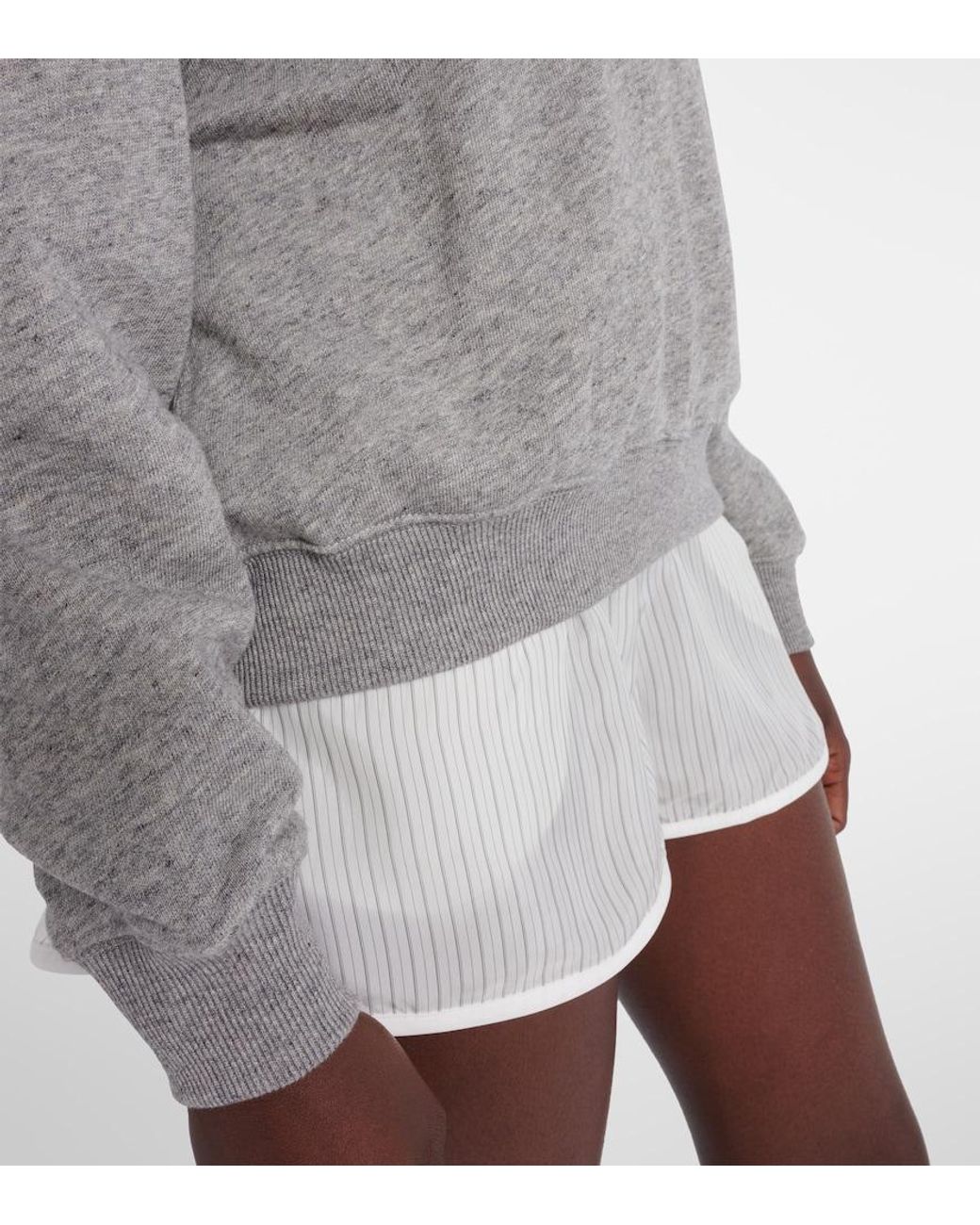 Polo Ralph Lauren Gray Cotton-Blend Polo Sweatshirt