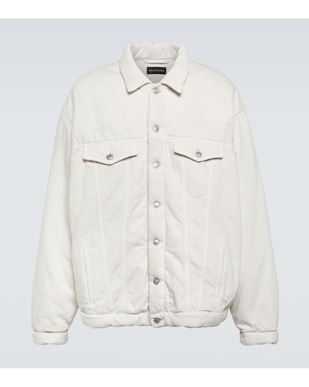 Balenciaga white jean jacket sale