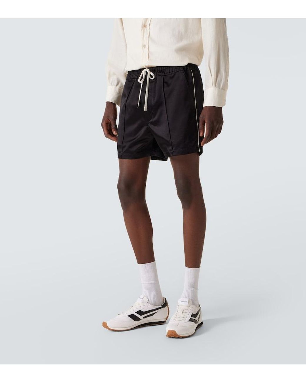 Tom Ford Black Satin Shorts for men