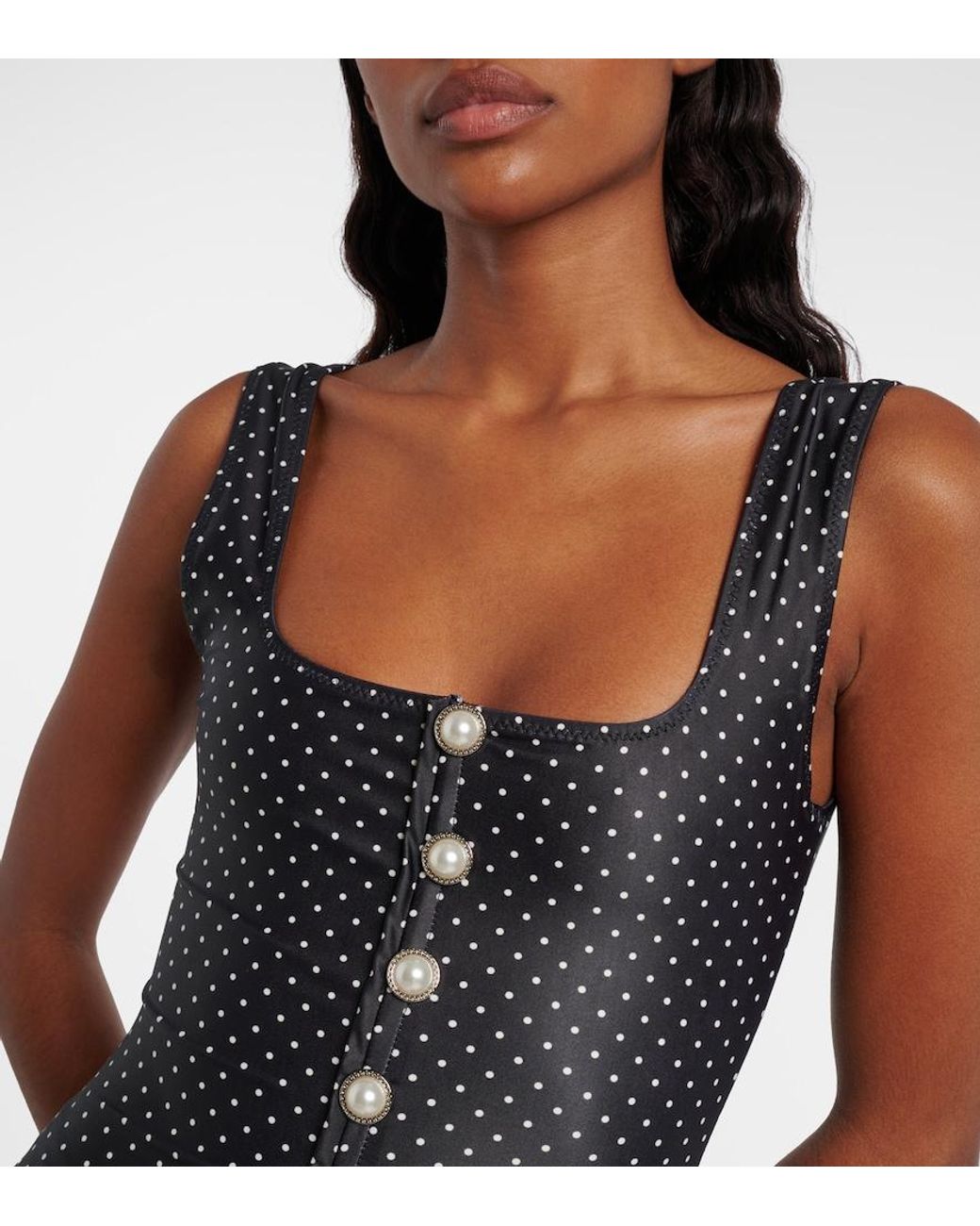 SAME Black Grace Polka-Dot Swimsuit