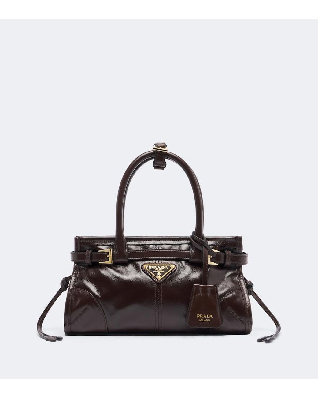 Prada Black Bonnie Mini Leather Top-Handle Bag