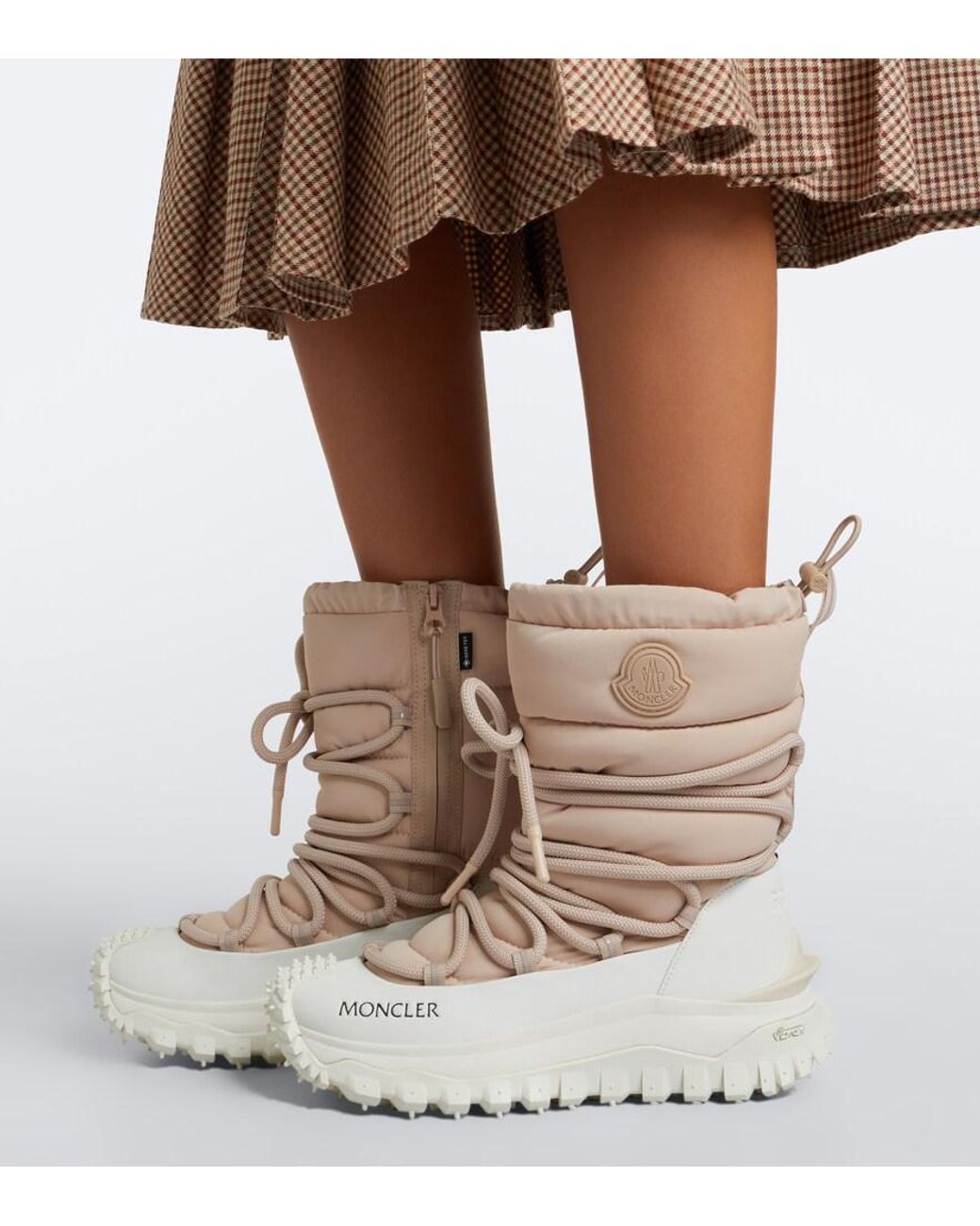 Moncler White Trailgrip Apres High Gore-Tex Snow Boots