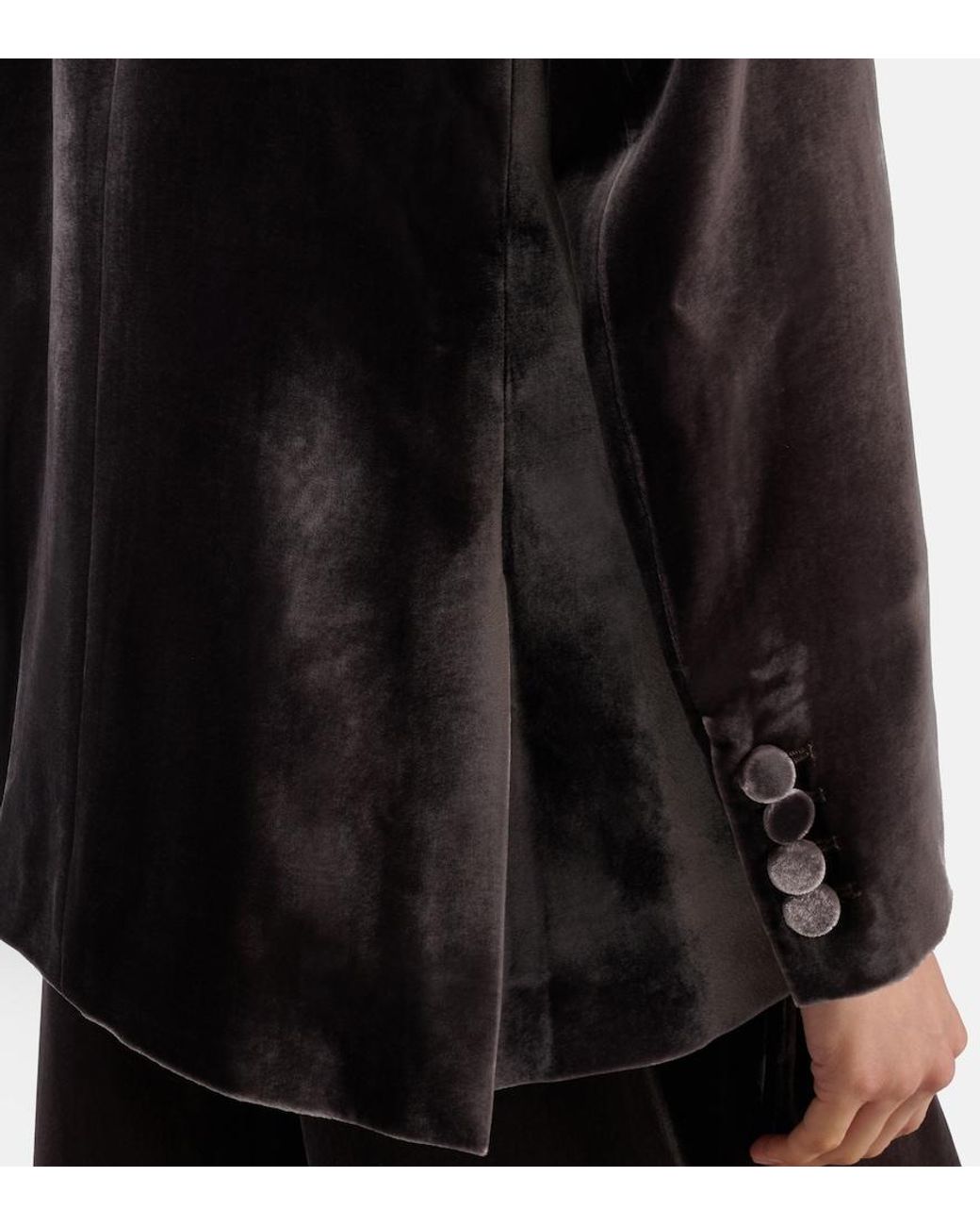 Blazé Milano Black Everynight Double-Breasted Velvet Blazer