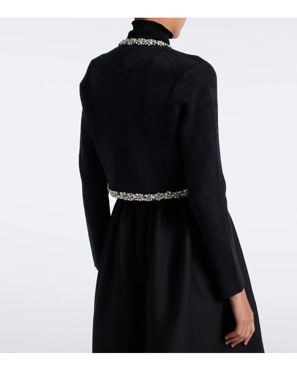 Jonathan Simkhai Black Embellished Cropped Cardigan