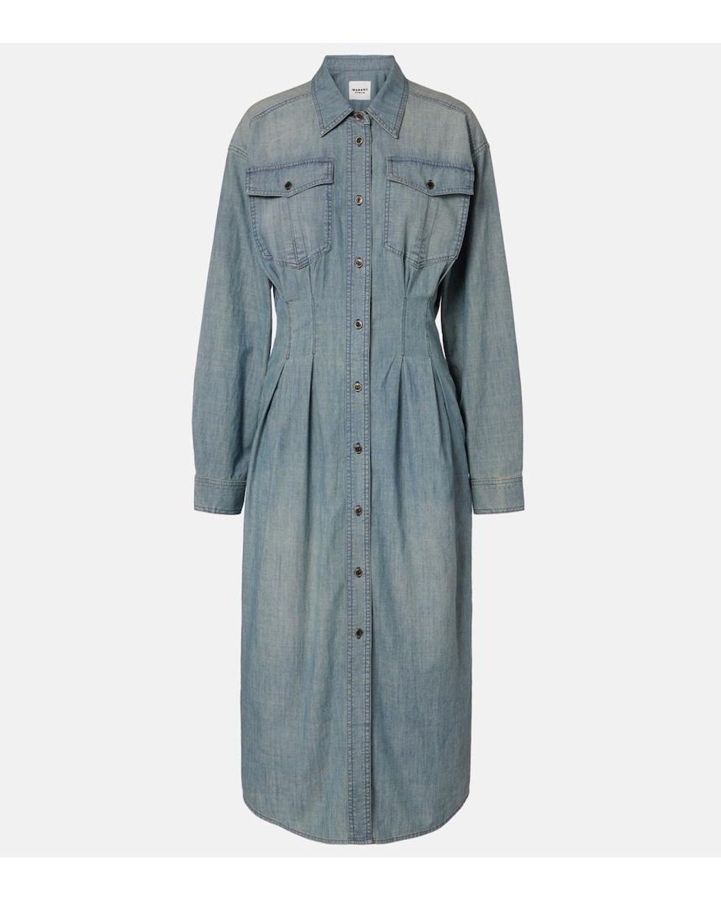 Isabel Marant Blue Nolwen Chambray Shirt Dress