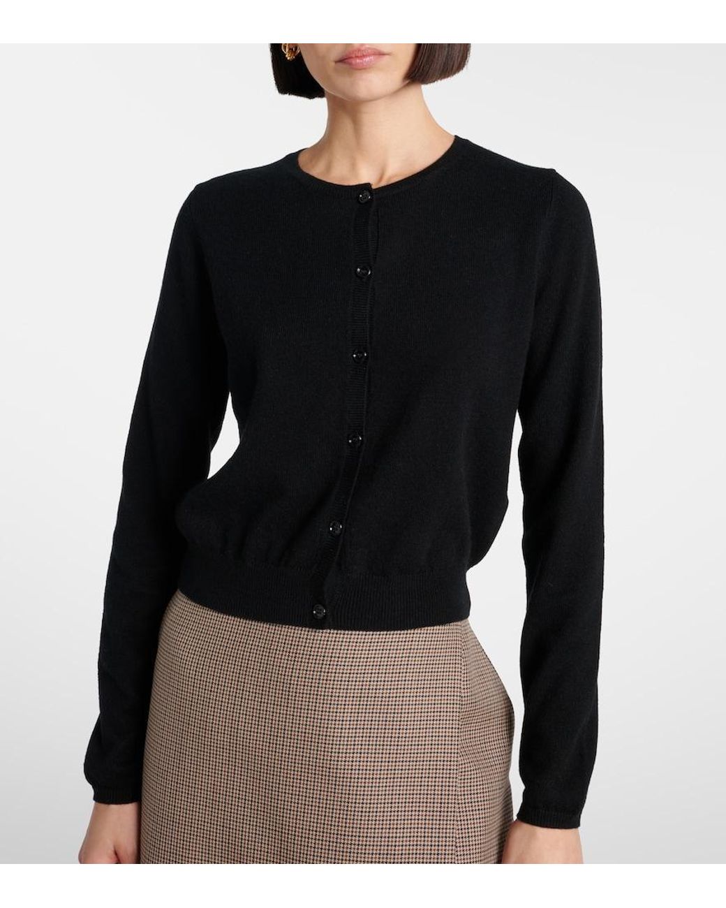 Jardin Des Orangers Black Cotton And Cashmere Cardigan