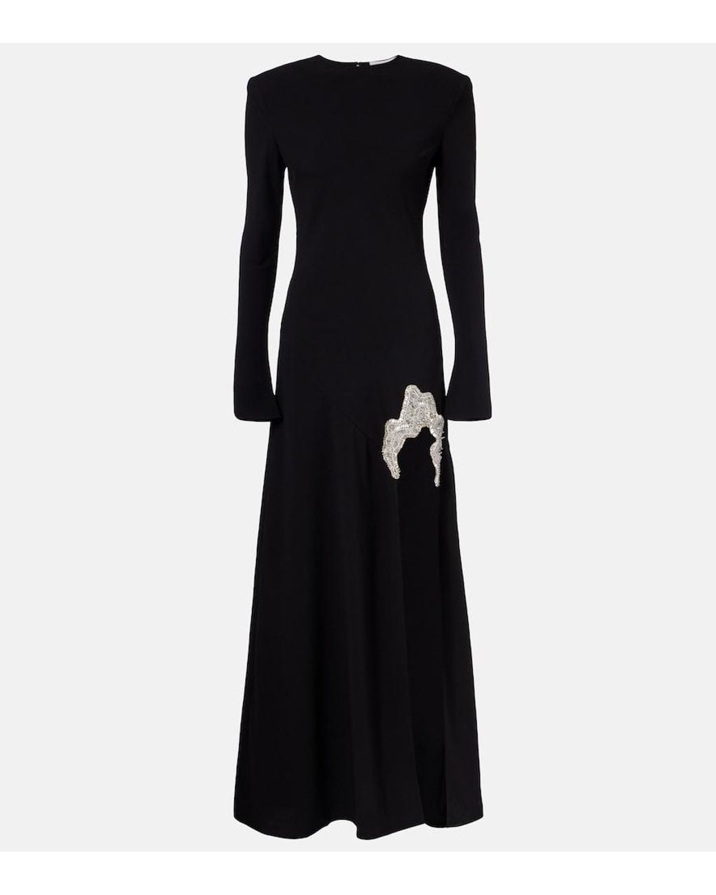 Rachel Gilbert Black Amari Embellished Gown