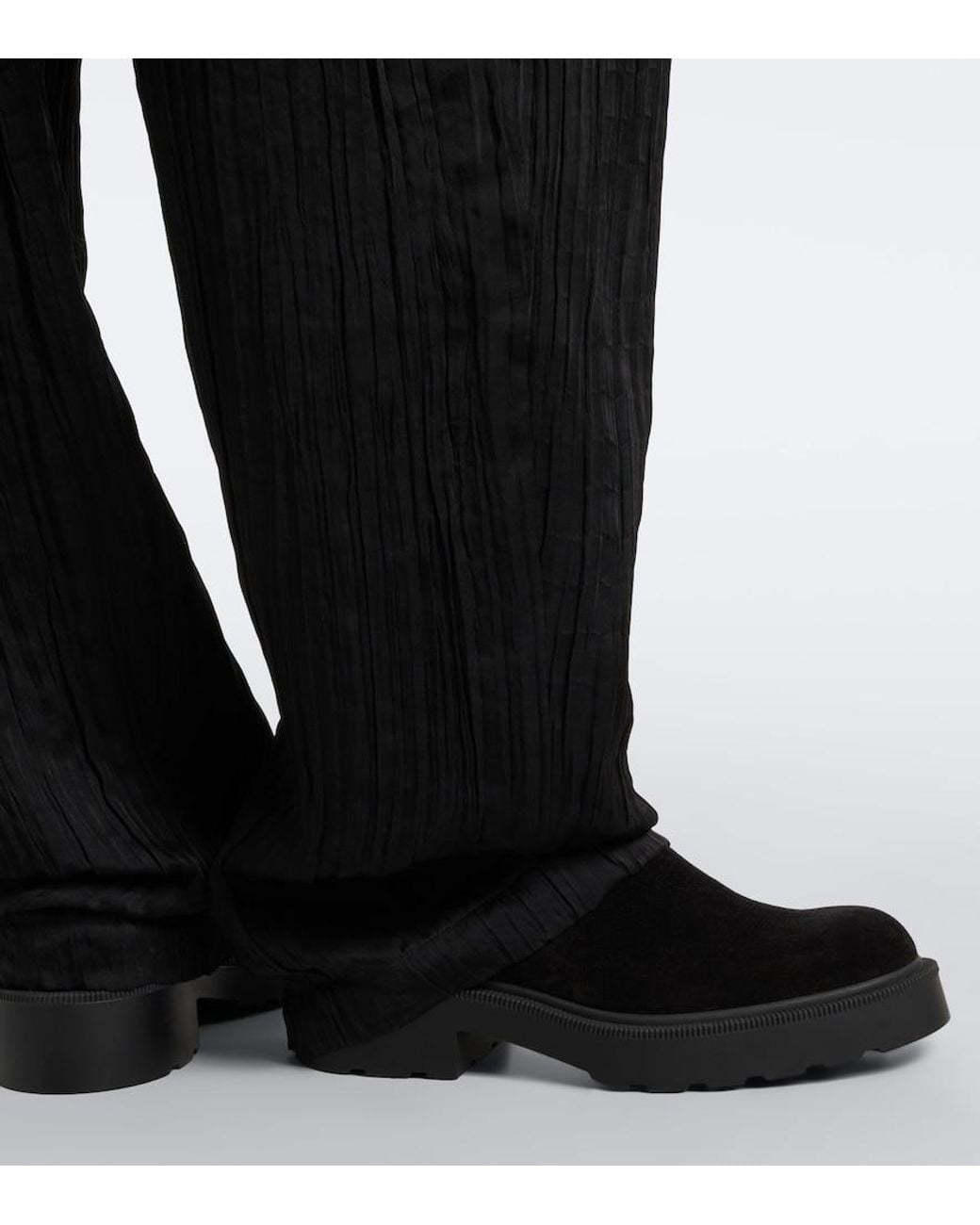 The Row Black Nobilis Suede Ankle Boots