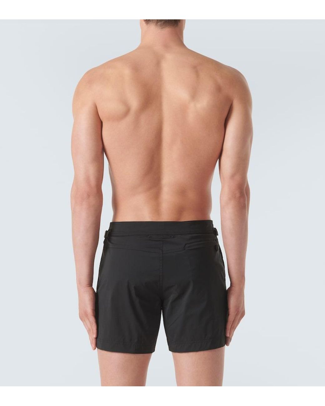 Tom Ford Black Side-Buckle Swim Trunks for men