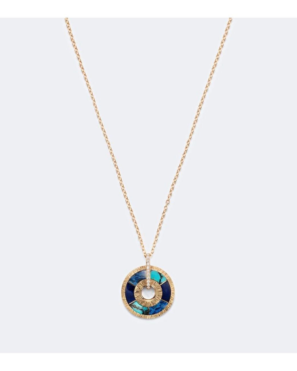 Piaget White Possession Decor Palace 18Kt Rose Pendant Necklace With Gemstones
