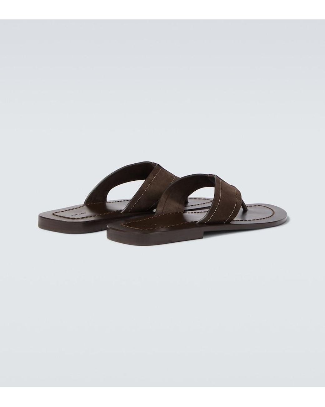 The Row Brown Dan Suede Thong Sandals for men