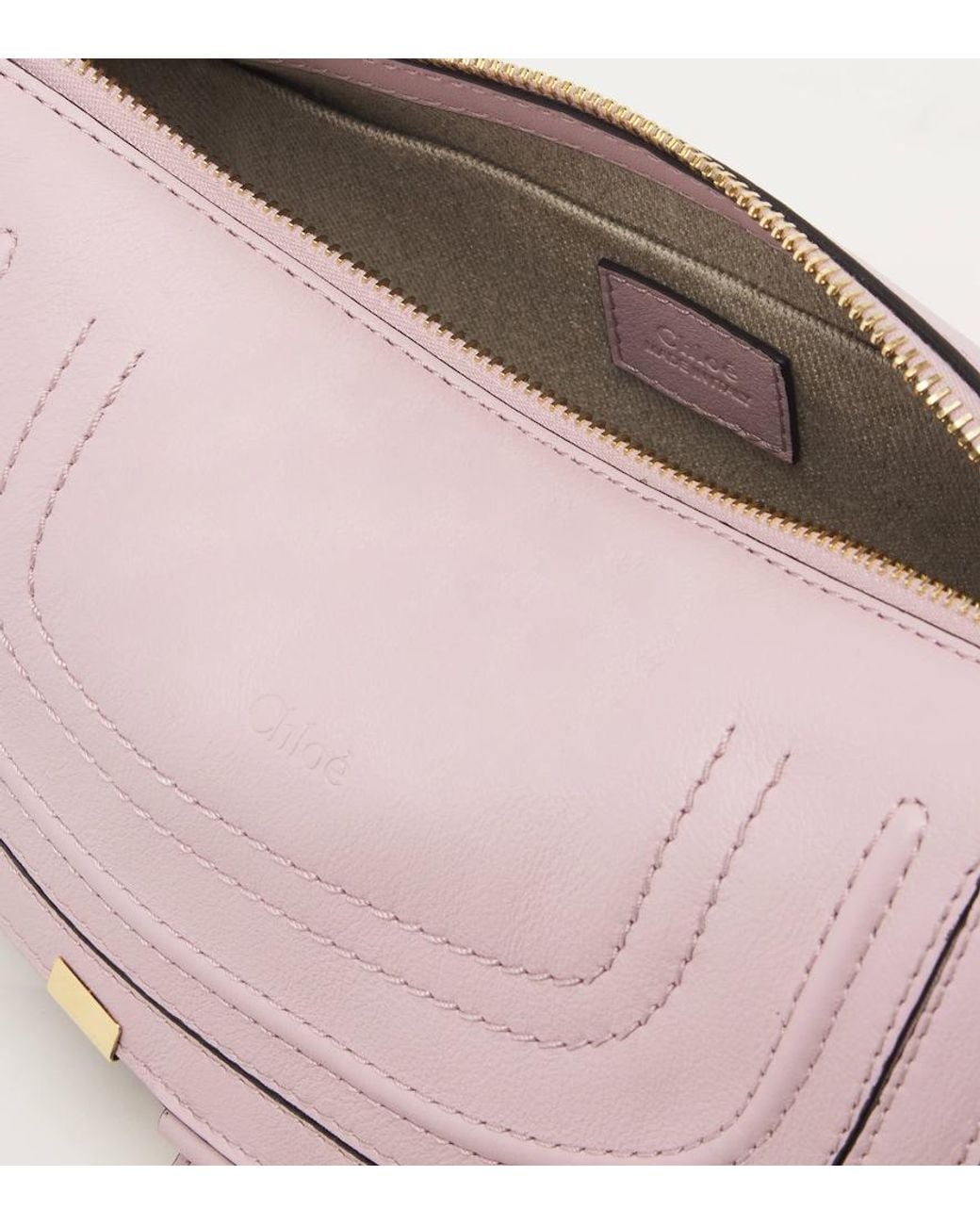 Chloé Pink Marcie Small Leather Shoulder Bag