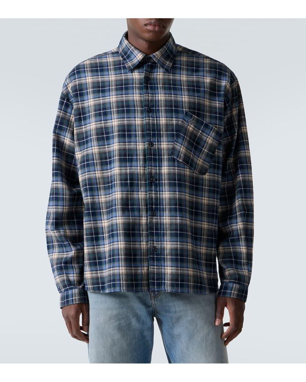 ERL Plaid Shirt Blue | SHIRT PLAID BLUE WOVEN ERLUNISEX Overshirt