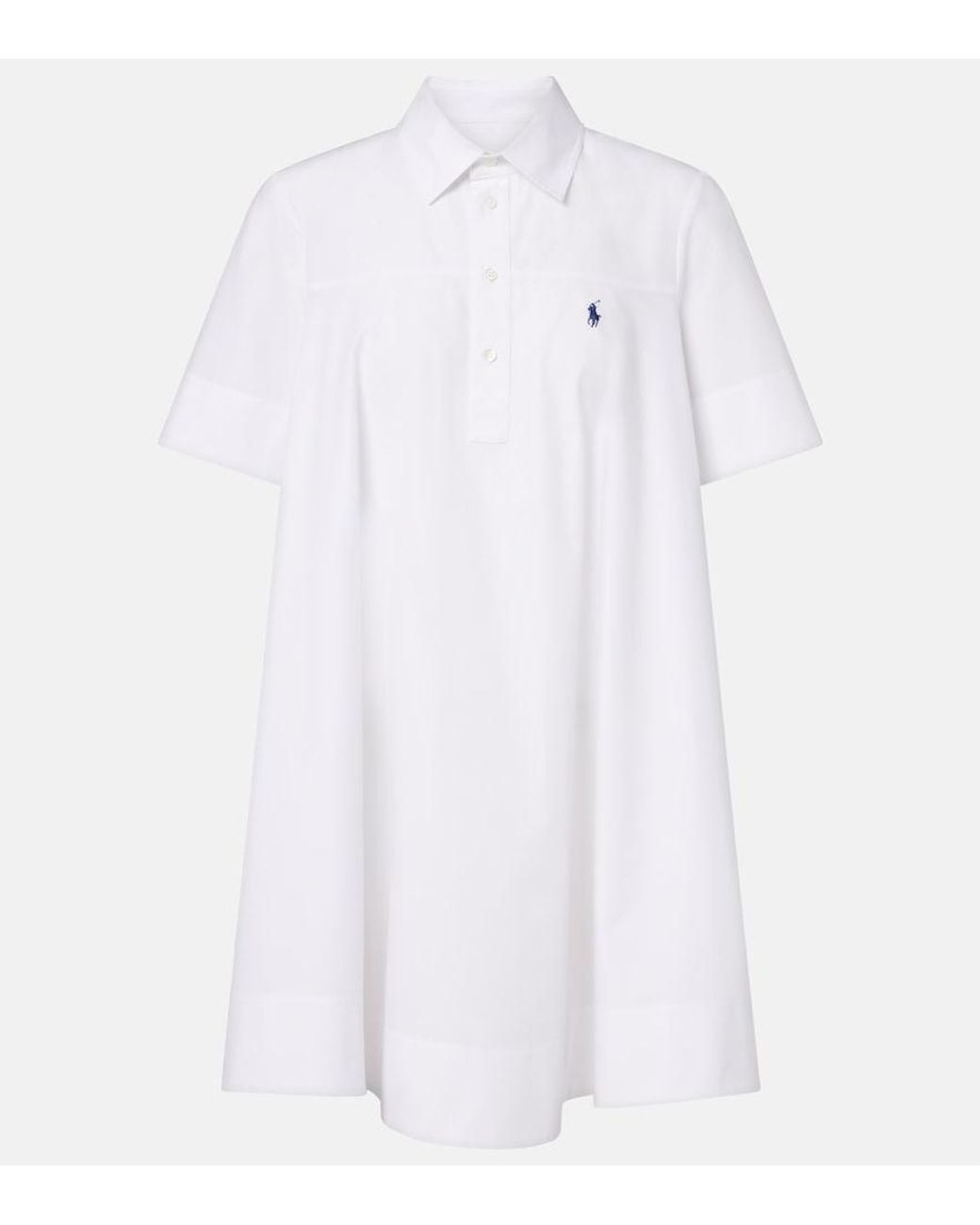 Polo Ralph Lauren White Cotton Shirt Dress