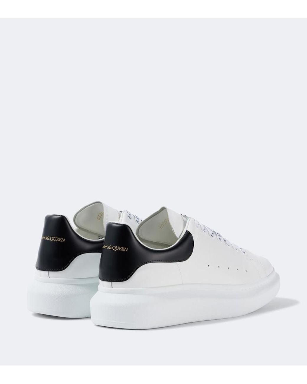 McQueen White Oversized Leather Sneakers for men