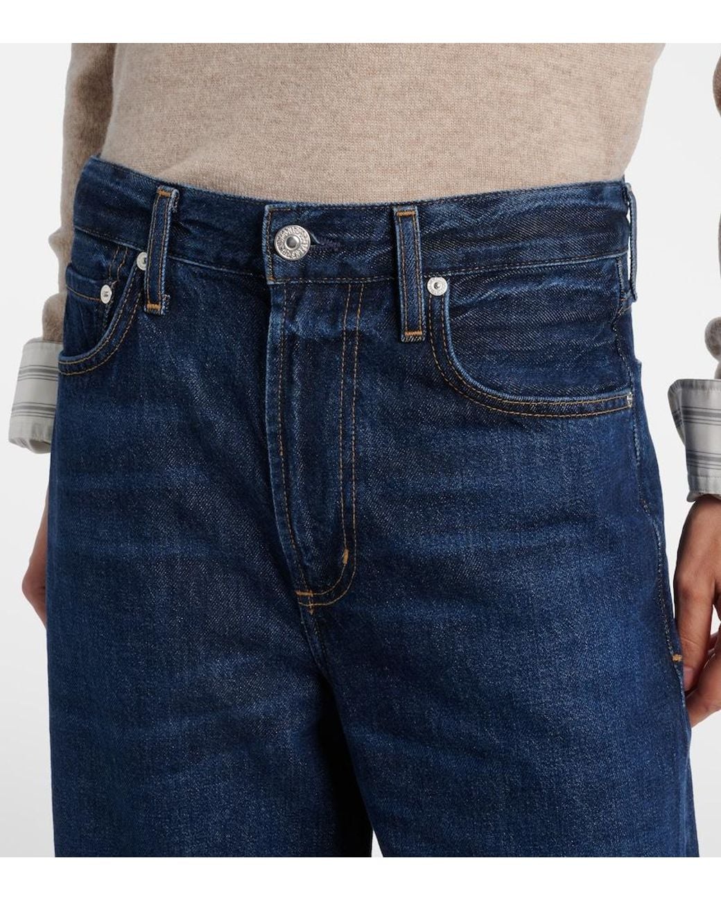 Citizens of Humanity Blue Miro Barrel-Leg Jeans