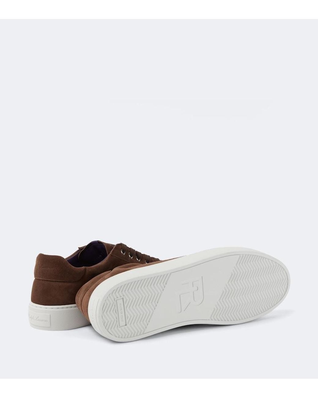 Ralph Lauren Brown Suede Sneakers for men