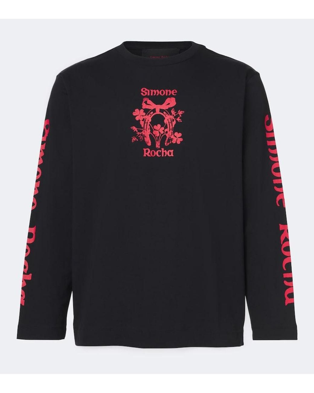 Simone Rocha Blue Printed Cotton Jersey T-Shirt for men