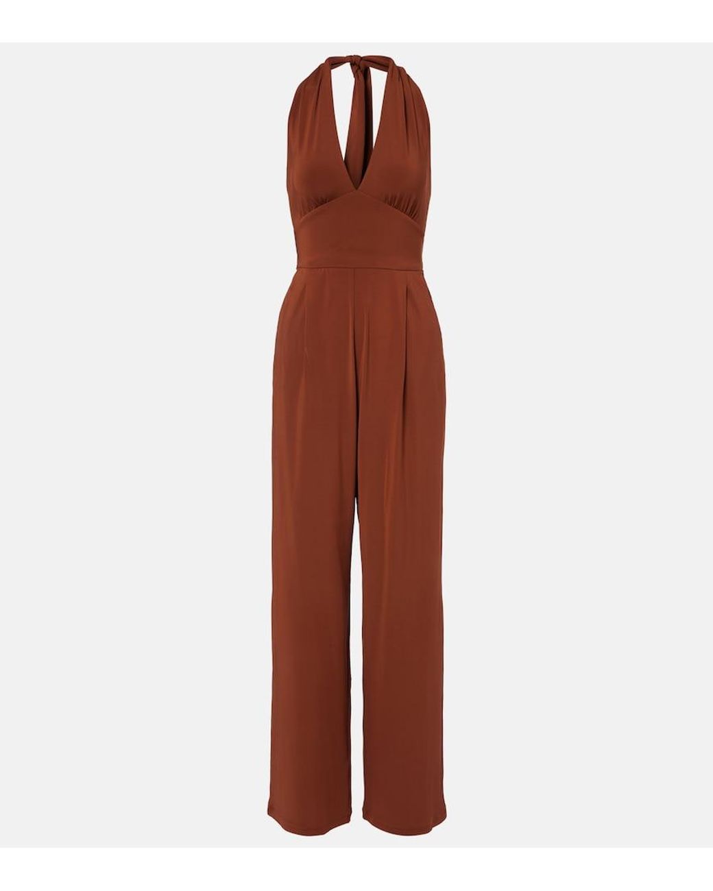 Max Mara Brown Acume Halterneck Jumpsuit