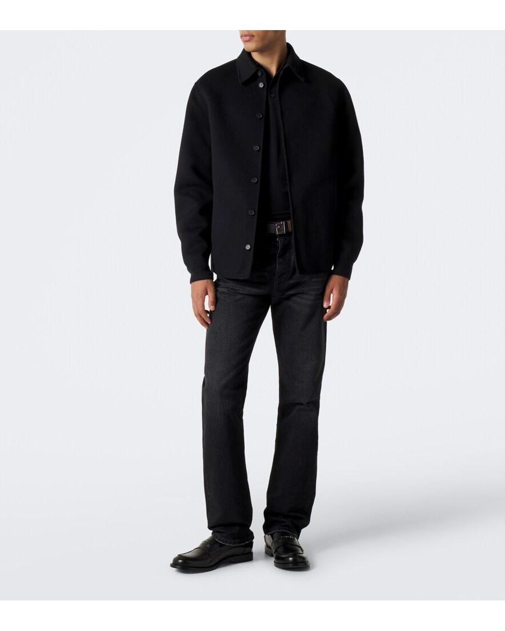 Fendi Black Wool Overshirt for men