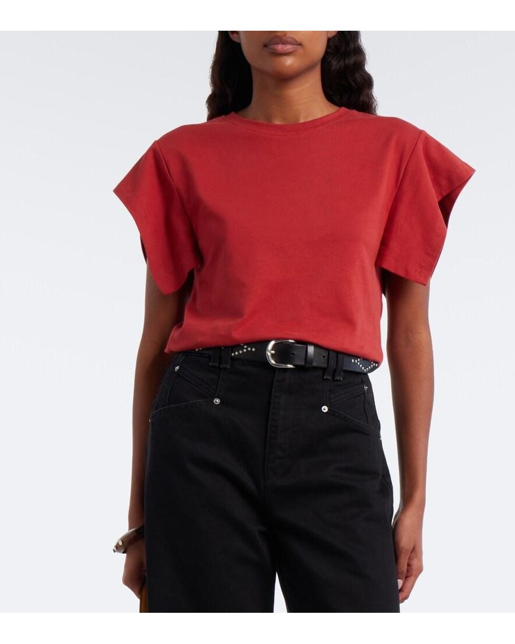 Isabel Marant Red Caliya Cotton Top