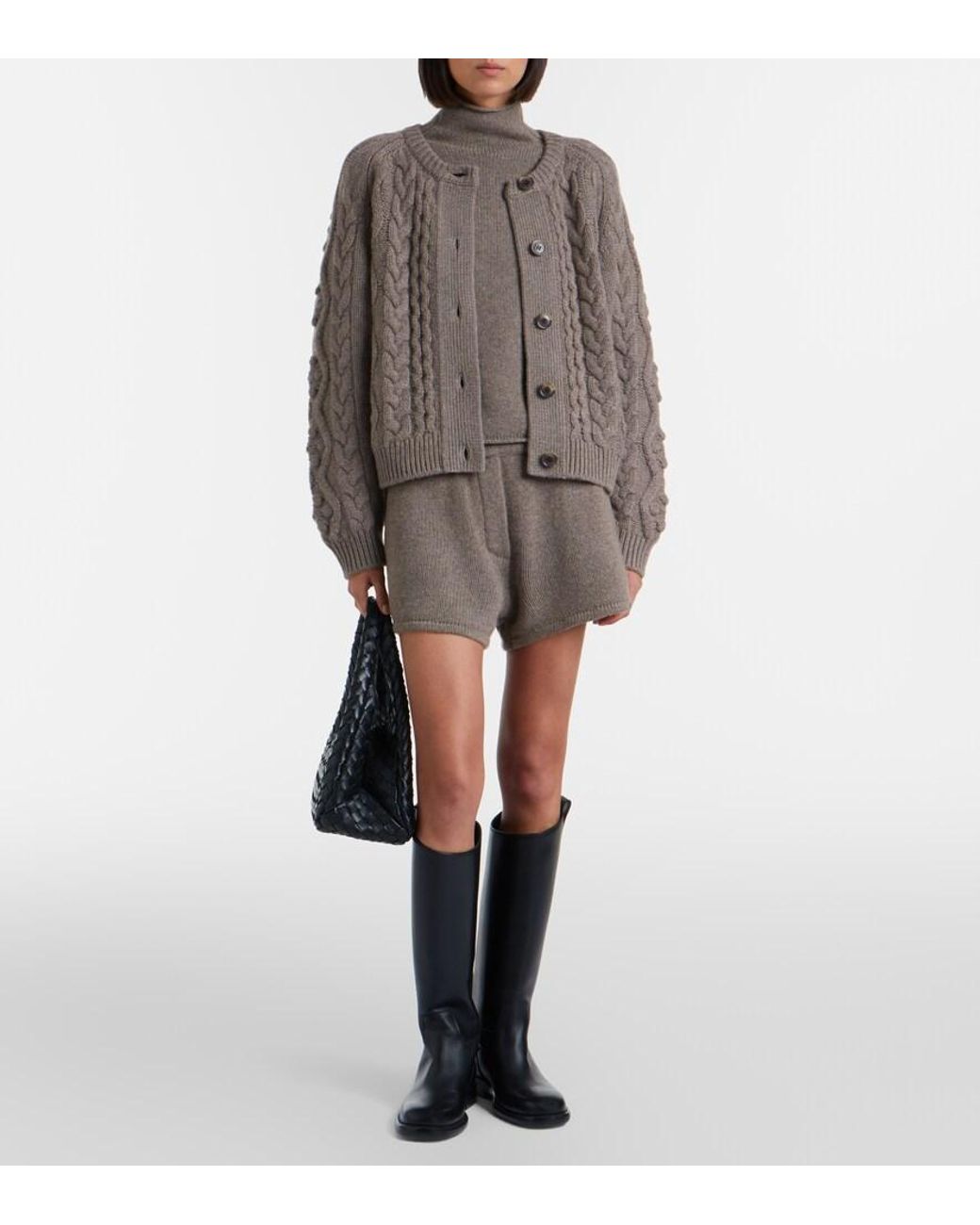 Lisa Yang Brown Fride Cashmere Turtleneck Sweater