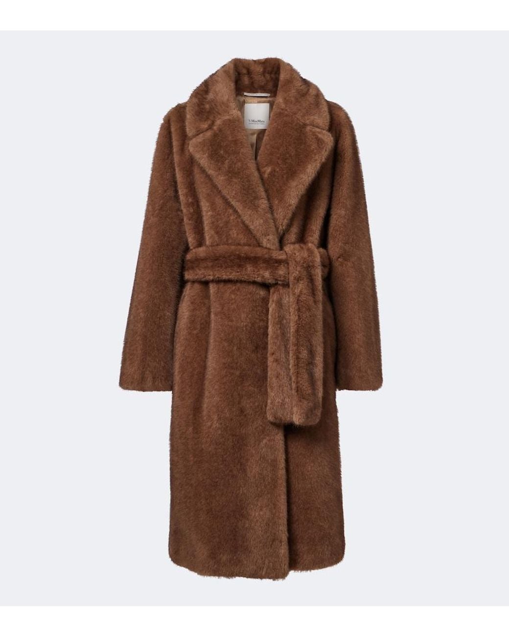 Max Mara Brown Belted Wrap Coat