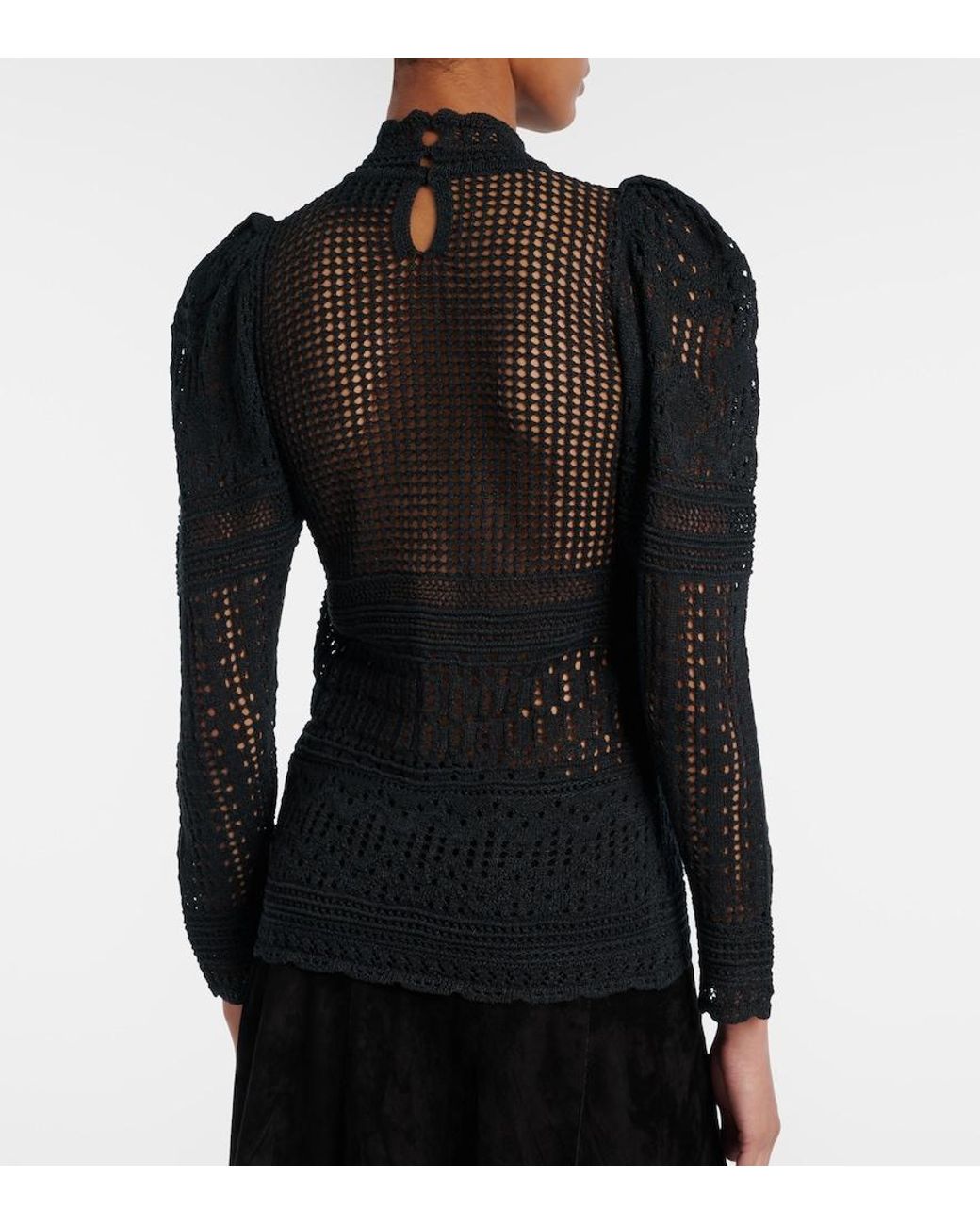 Isabel Marant Black Dahara Open-Knit Sweater