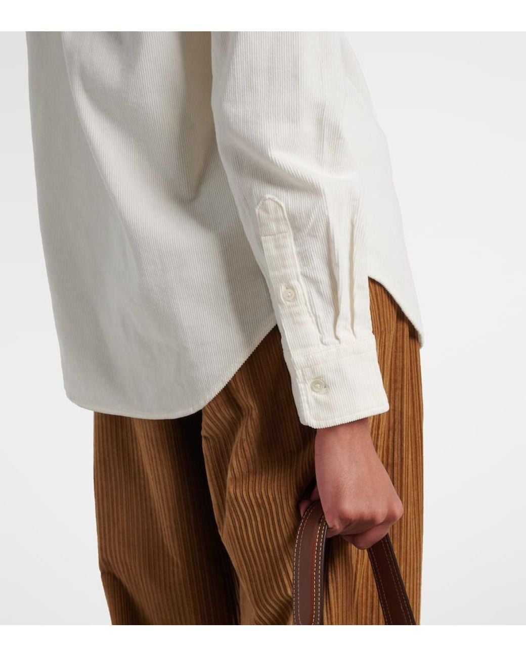 Polo Ralph Lauren White Cotton Corduroy Shirt