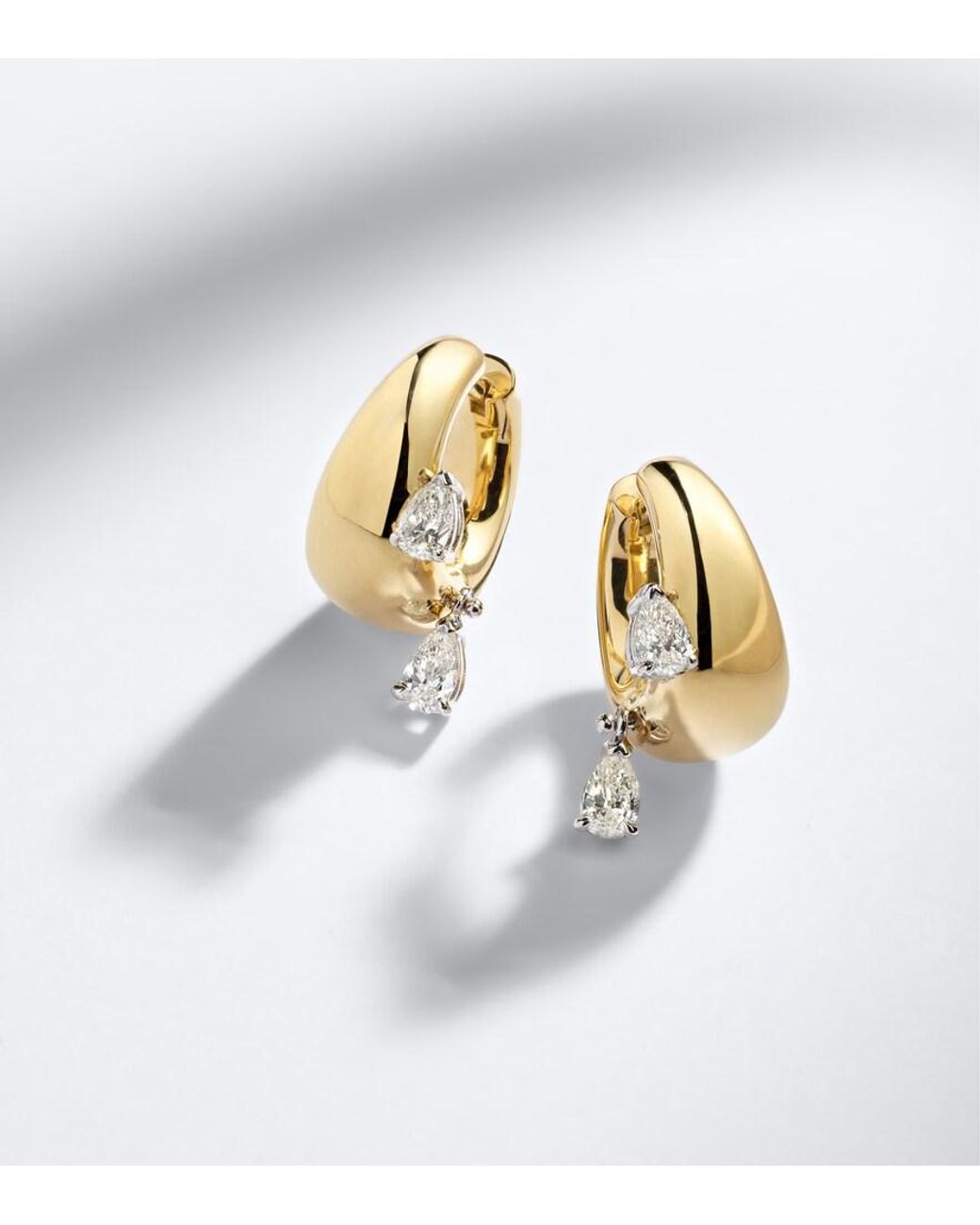 Nikos Koulis Metallic Me 18Kt Earrings With Diamonds