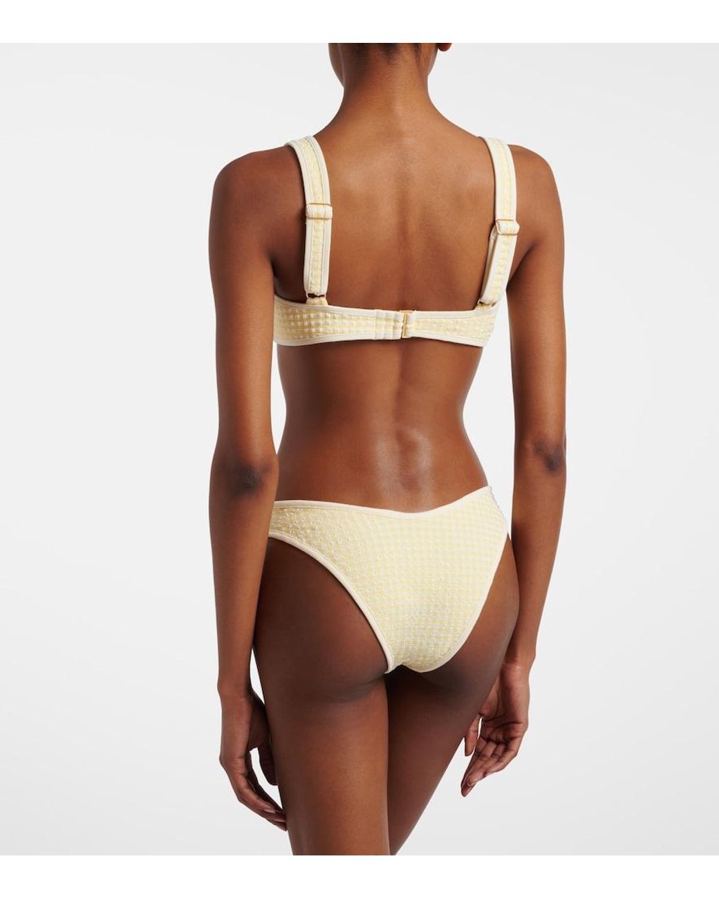 Montce Natural Romy Gingham Bikini Top