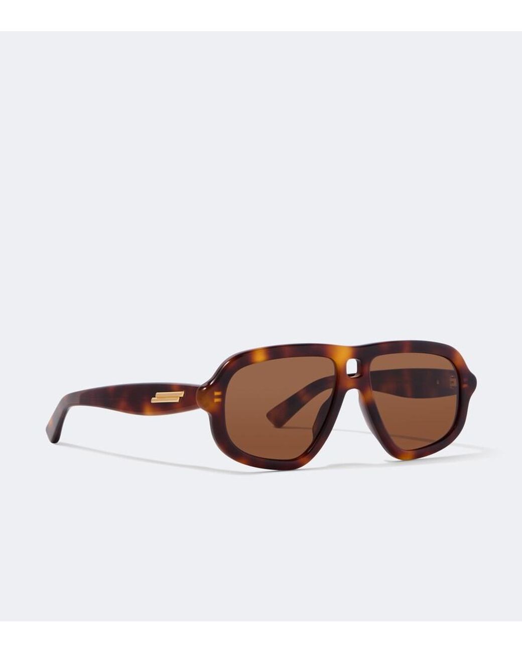 Bottega Veneta Brown Aviator Sunglasses for men
