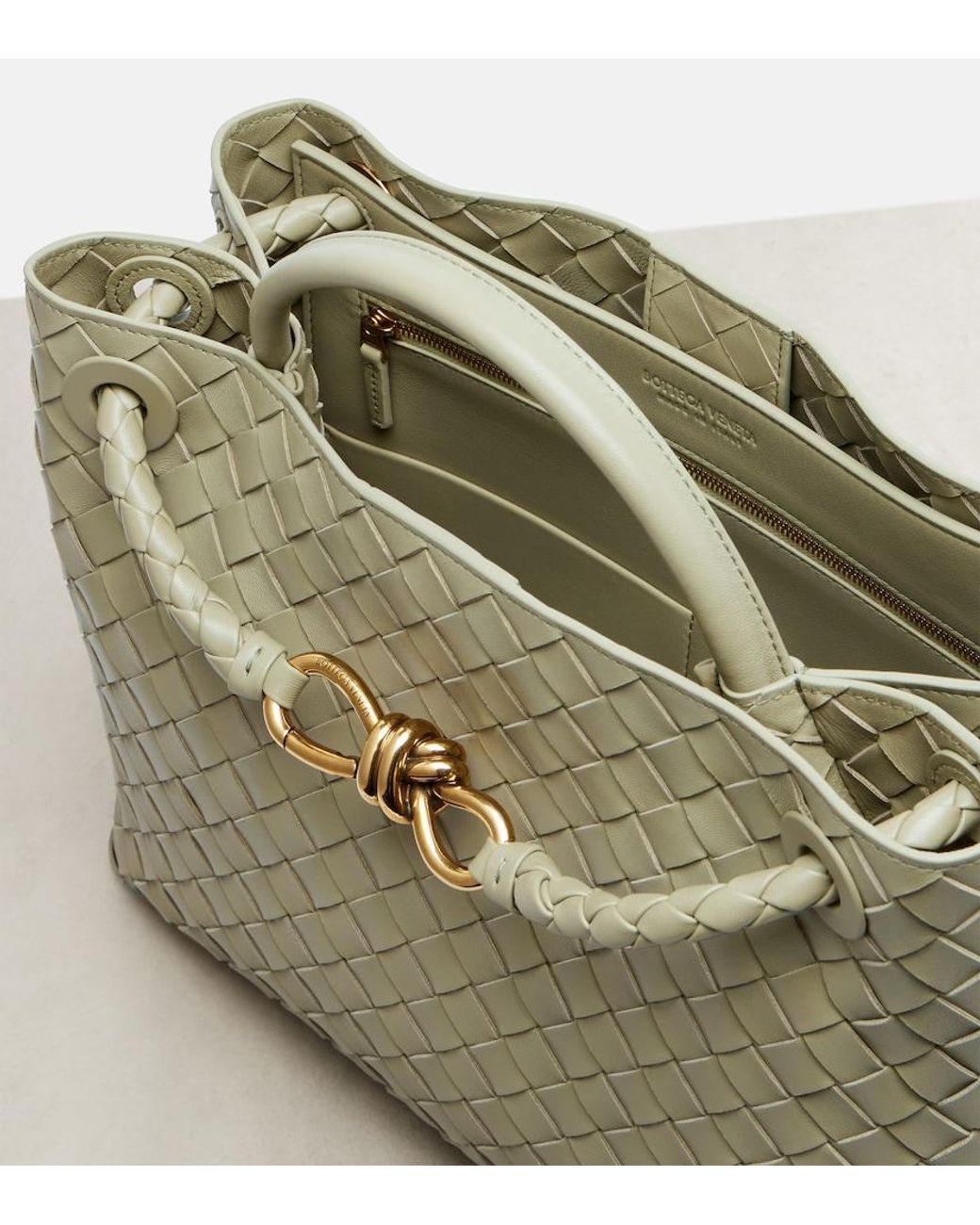 Bottega Veneta Metallic Tote Bag Andiamo Medium Aus Leder