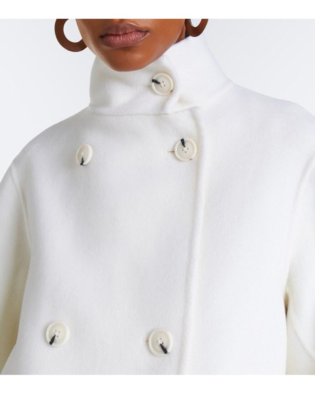 Loulou de Saison White Olmo Wool And Cashmere Coat